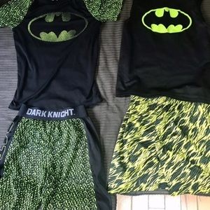 Boys Size 8 Medium Batman 2 sets T-shirt & Tank pTops Shorts